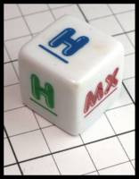 Dice : Dice - 6D - Unknown with MX H H H  S 2 on Sides - JA Collection Apr 2024